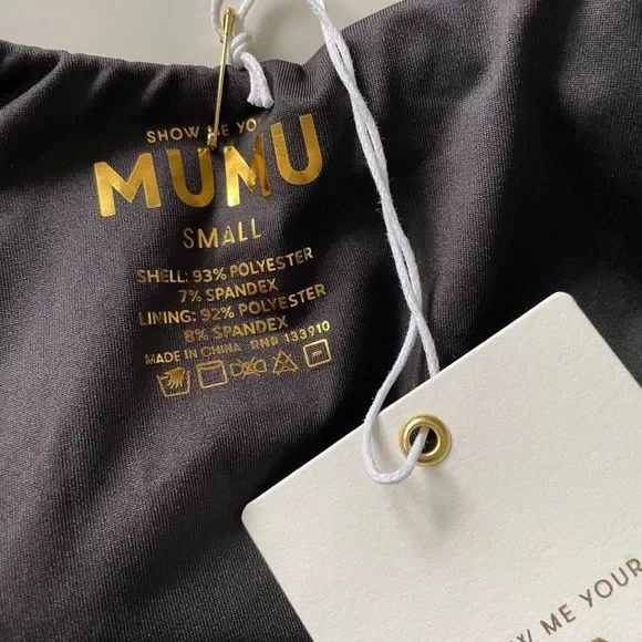 NWT Show Me Your Mumu The Scrunch One Piece Black Swimsuit Sz Small - Picture 9 of 10